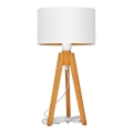 Stolná lampa ALBA 1xE27/15W/230V biela/zlatá/dub