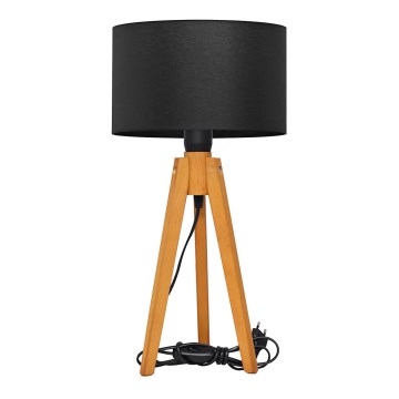 Stolná lampa ALBA 1xE27/15W/230V čierna/dub