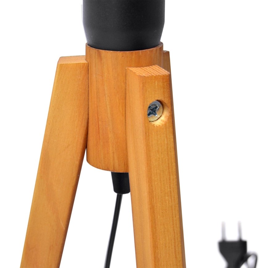 Stolná lampa ALBA 1xE27/15W/230V čierna/dub