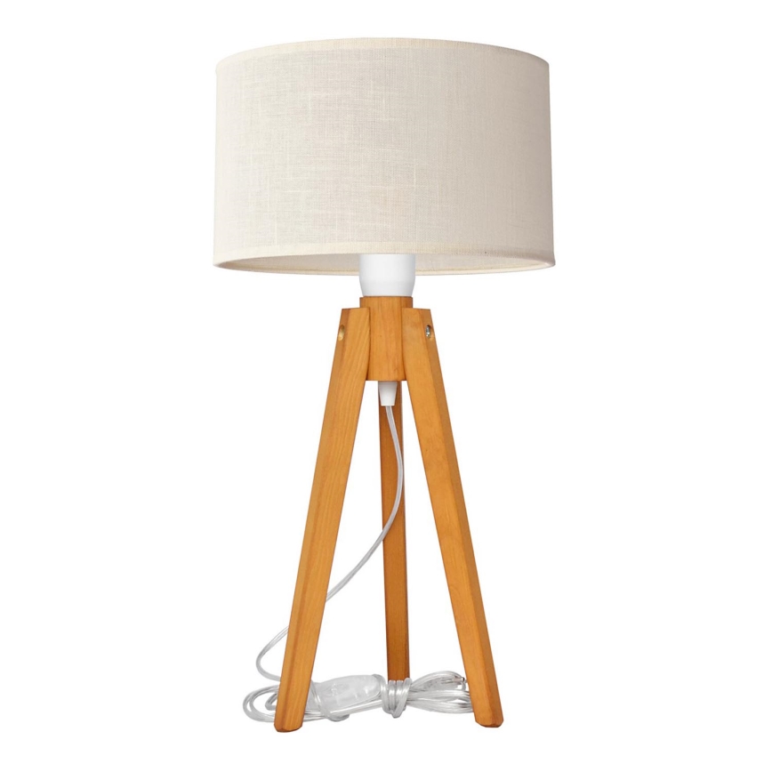 Stolná lampa ALBA 1xE27/15W/230V krémová/dub