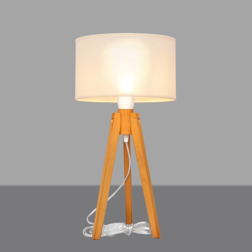 Stolná lampa ALBA 1xE27/15W/230V krémová/dub
