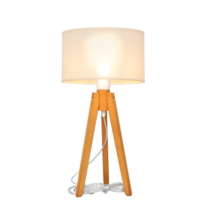 Stolná lampa ALBA 1xE27/15W/230V krémová/dub