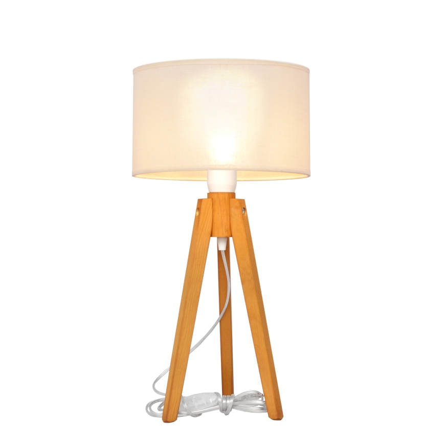 Stolná lampa ALBA 1xE27/15W/230V krémová/dub