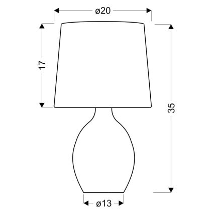 Stolná lampa AMBON 1xE14/40W/230V biela