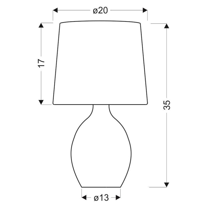Stolná lampa AMBON 1xE14/40W/230V čierna
