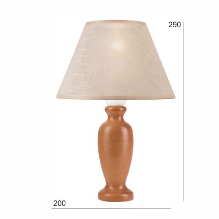 Stolná lampa AMFORA 1xE27/60W/230V hnedá/buk