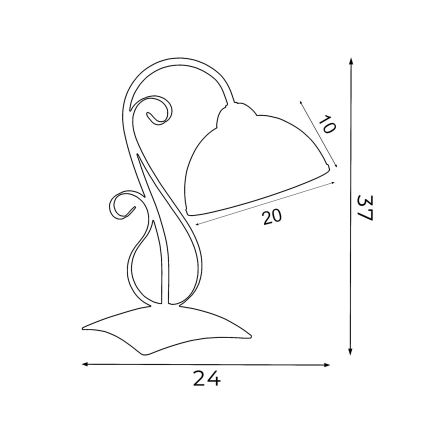 Stolná lampa ANTICA 1xE27/60W/230V