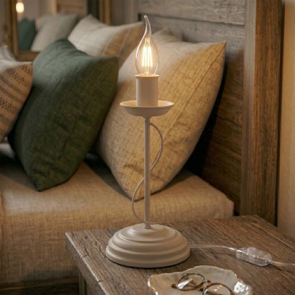 Stolná lampa ANTON 1xE14/60W/230V béžová