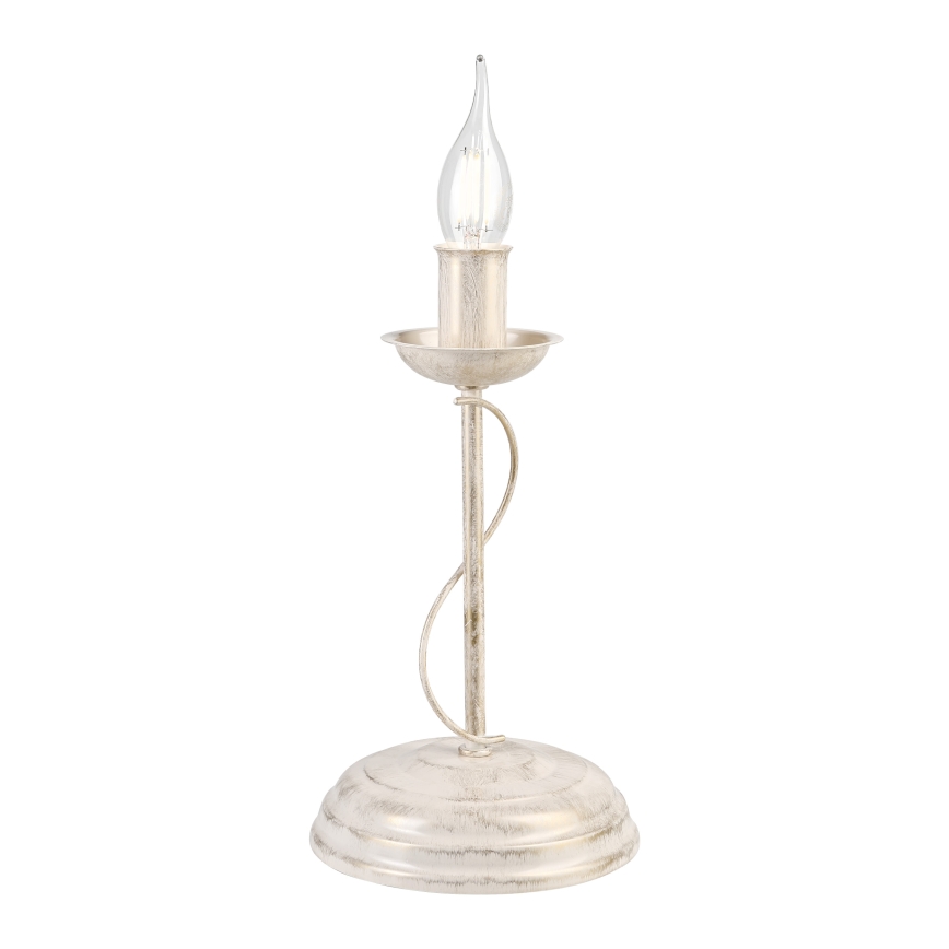 Stolná lampa ANTON 1xE14/60W/230V biela patina