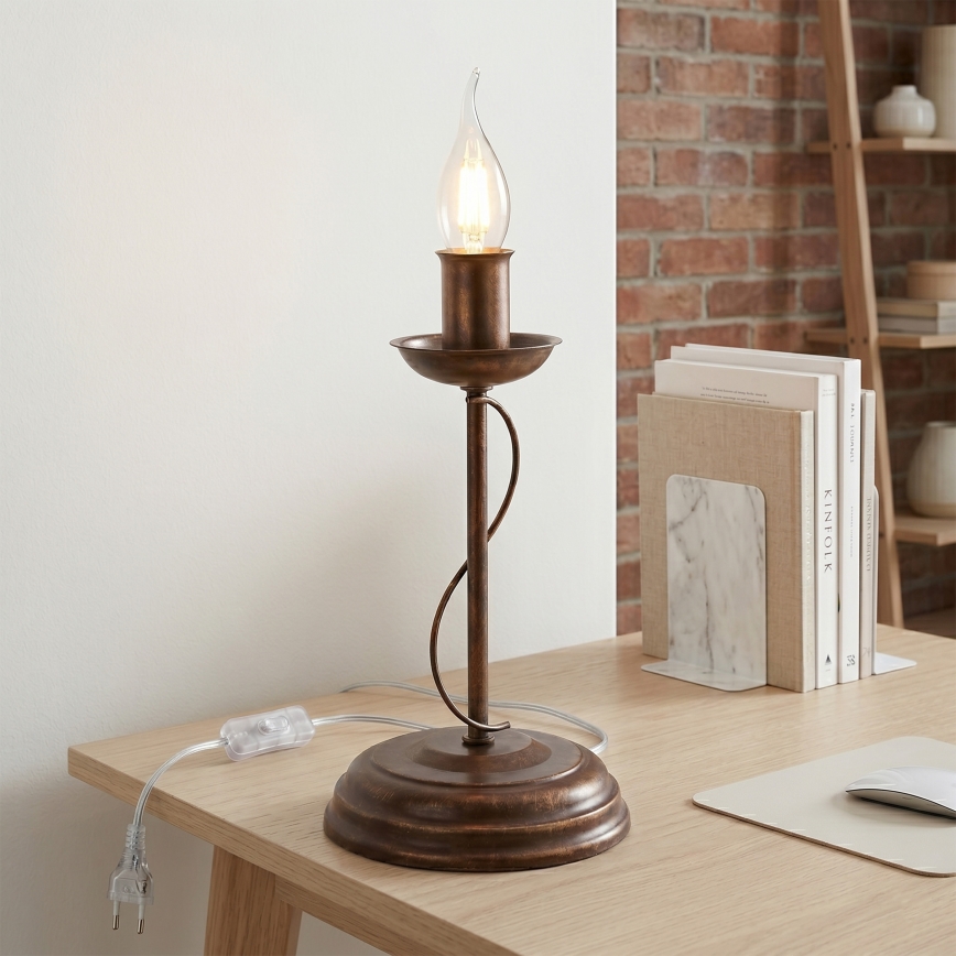 Stolná lampa ANTON 1xE14/60W/230V bronzová