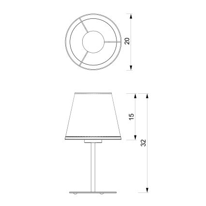 Stolná lampa ARDEN 1xE27/15W/230V béžová