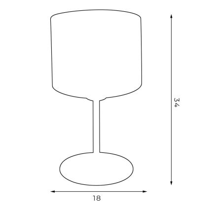 Stolná lampa ARDEN 1xE27/60W/230V pr. 18 cm biela