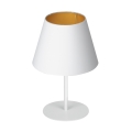Stolná lampa ARDEN 1xE27/60W/230V pr. 20 cm biela/zlatá