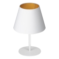 Stolná lampa ARDEN 1xE27/60W/230V pr. 20 cm biela/zlatá