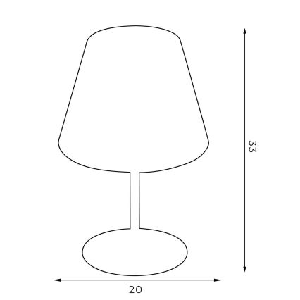 Stolná lampa ARDEN 1xE27/60W/230V pr. 20 cm biela/zlatá