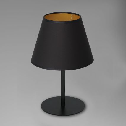 Stolná lampa ARDEN 1xE27/60W/230V pr. 20 cm čierna/zlatá