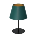 Stolná lampa ARDEN 1xE27/60W/230V pr. 20 cm zelená/zlatá
