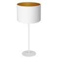 Stolná lampa ARDEN 1xE27/60W/230V pr. 25 cm biela/zlatá