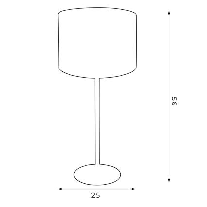 Stolná lampa ARDEN 1xE27/60W/230V pr. 25 cm biela/zlatá