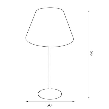 Stolná lampa ARDEN 1xE27/60W/230V pr. 30 cm biela