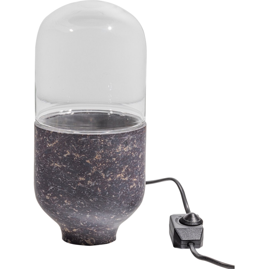 Stolná lampa ASEL 1xE27/25W/230V mramor šedá/hnedá