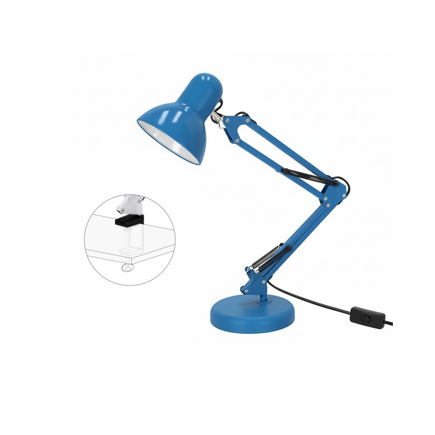 Stolná lampa AURIQ 1xE27/60W/230V modrá