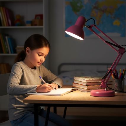 Stolná lampa AURIQ 1xE27/60W/230V ružová