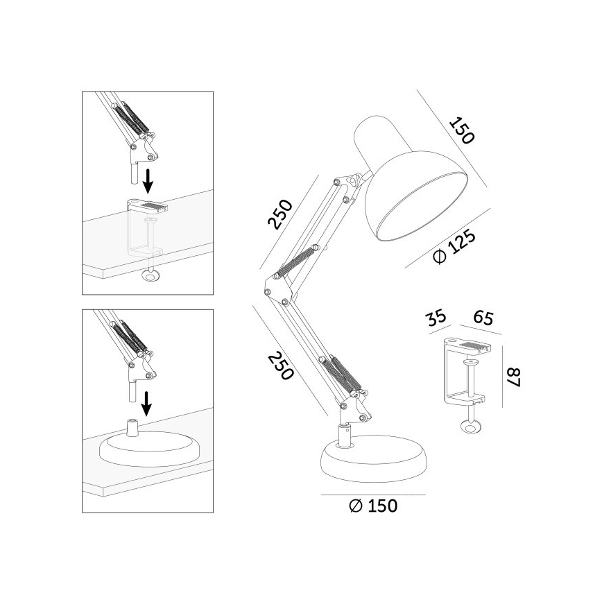 Stolná lampa AURIQ 1xE27/60W/230V ružová