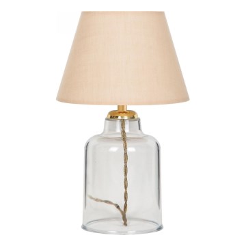 Stolná lampa AYD 1xE27/40W/230V béžová/číra
