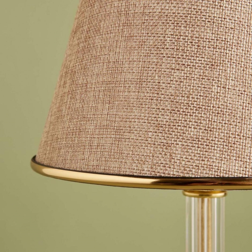 Stolná lampa AYD 1xE27/40W/230V béžová/zlatá