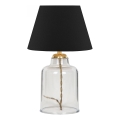 Stolná lampa AYD 1xE27/40W/230V čierna/číra