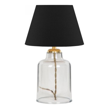 Stolná lampa AYD 1xE27/40W/230V čierna/číra