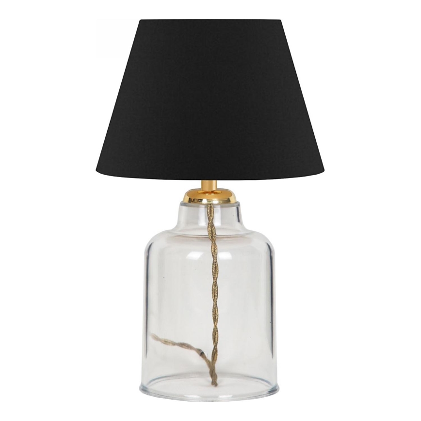 Stolná lampa AYD 1xE27/40W/230V čierna/číra