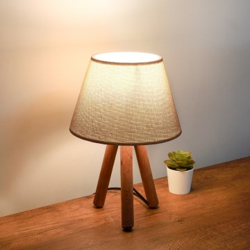 Stolná lampa AYD 1xE27/40W/230V hnedá/béžová
