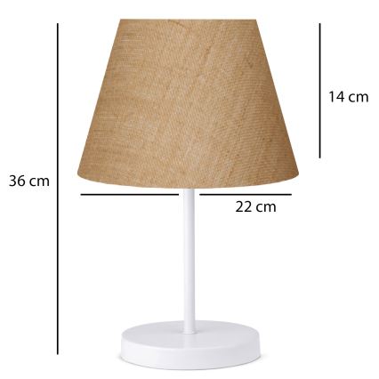 Stolná lampa AYD 1xE27/40W/230V hnedá/biela