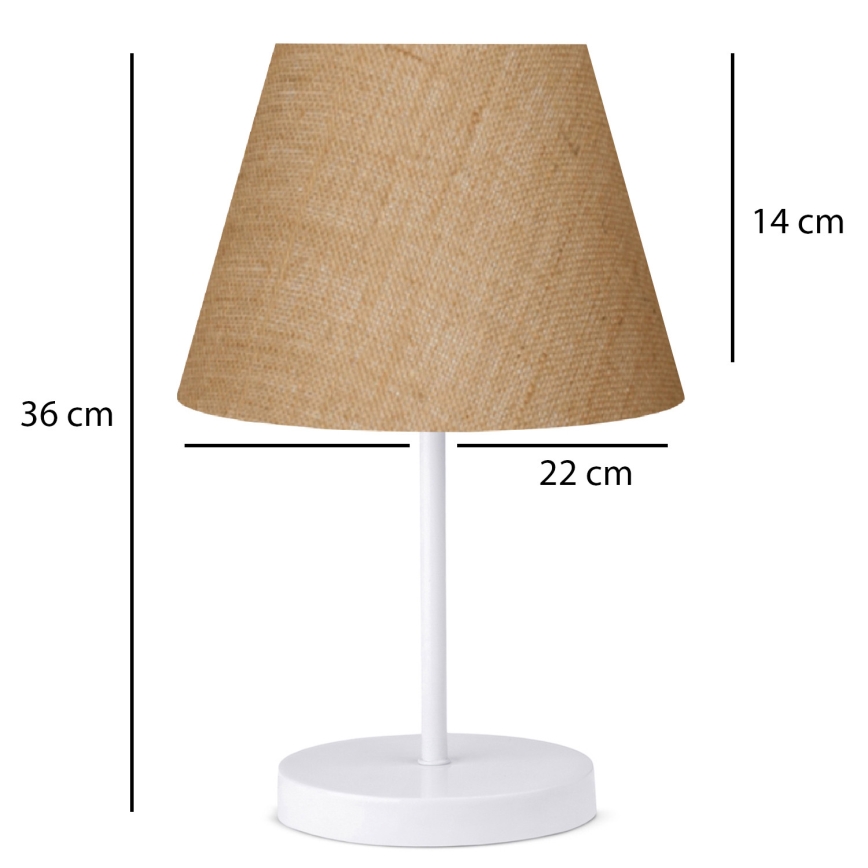 Stolná lampa AYD 1xE27/40W/230V hnedá/biela