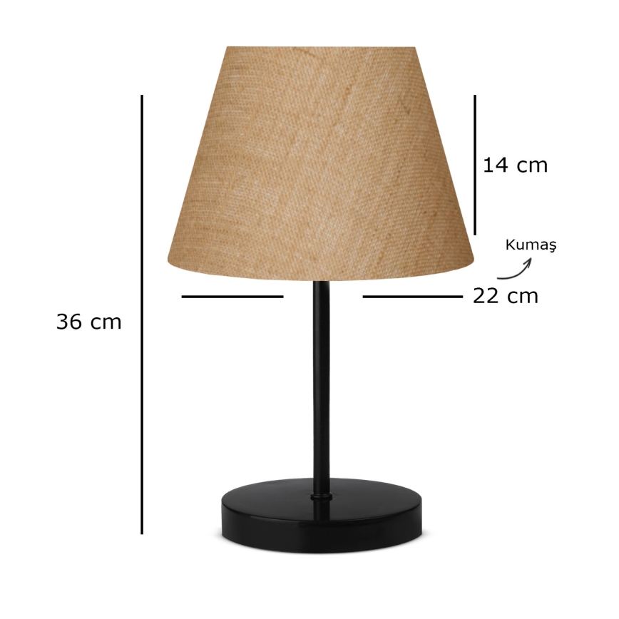 Stolná lampa AYD 1xE27/40W/230V hnedá/čierna
