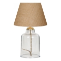 Stolná lampa AYD 1xE27/40W/230V hnedá/číra
