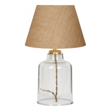 Stolná lampa AYD 1xE27/40W/230V hnedá/číra