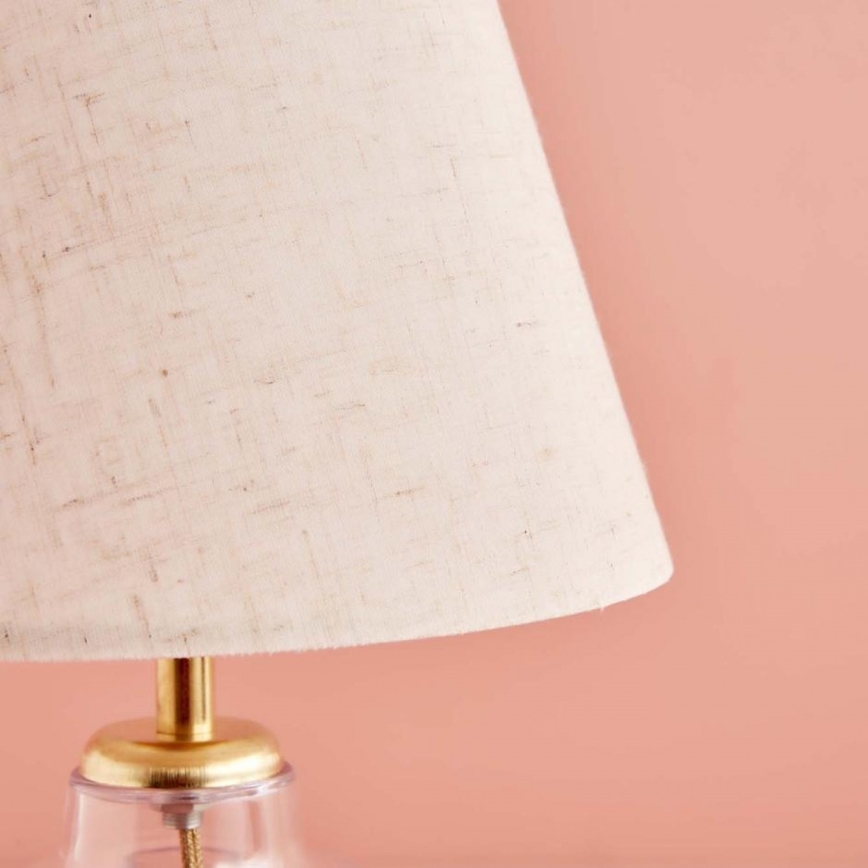 Stolná lampa AYD 1xE27/40W/230V krémová/číra