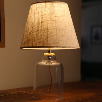 Stolná lampa AYD 1xE27/40W/230V krémová/číra