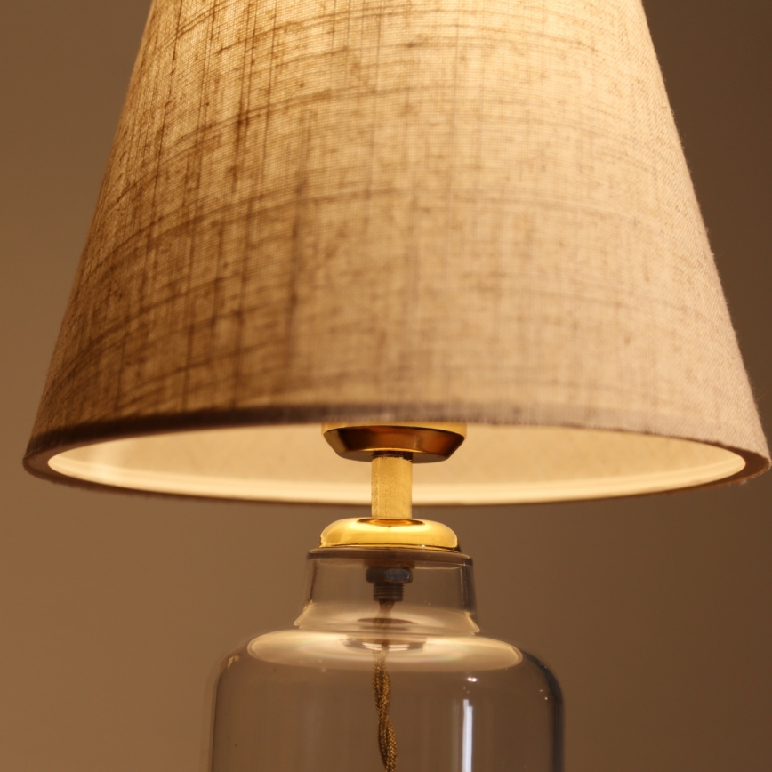 Stolná lampa AYD 1xE27/40W/230V krémová/číra
