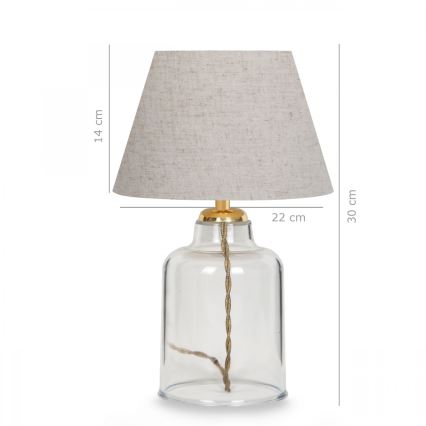Stolná lampa AYD 1xE27/40W/230V krémová/číra