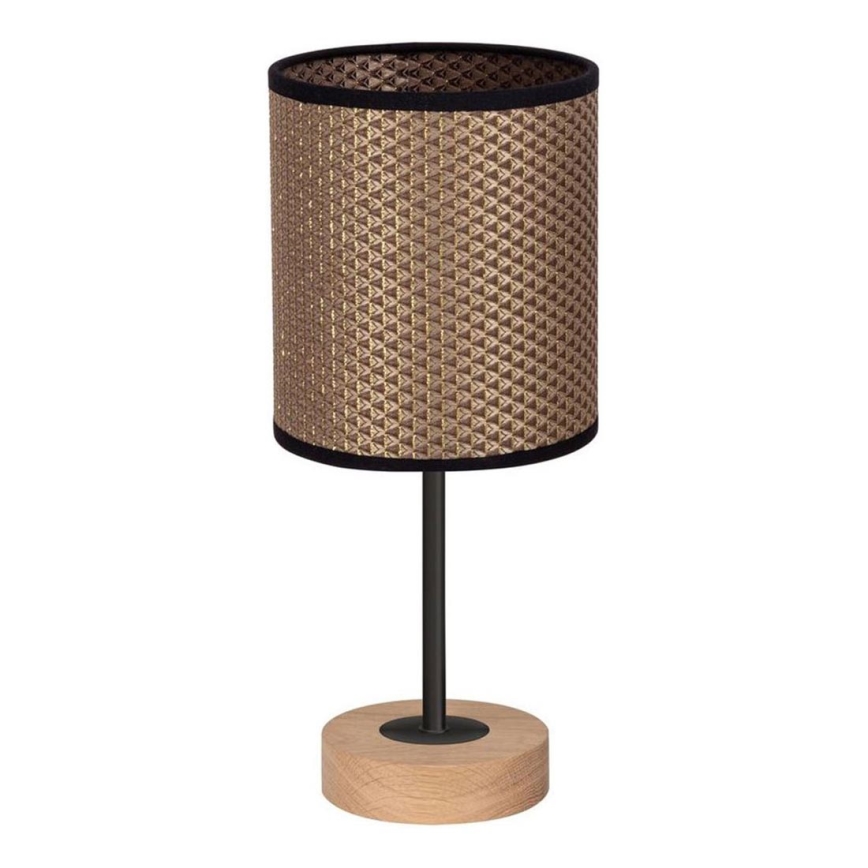 Stolná lampa BENITA 1xE27/60W/230V 30 cm hnedá/dub