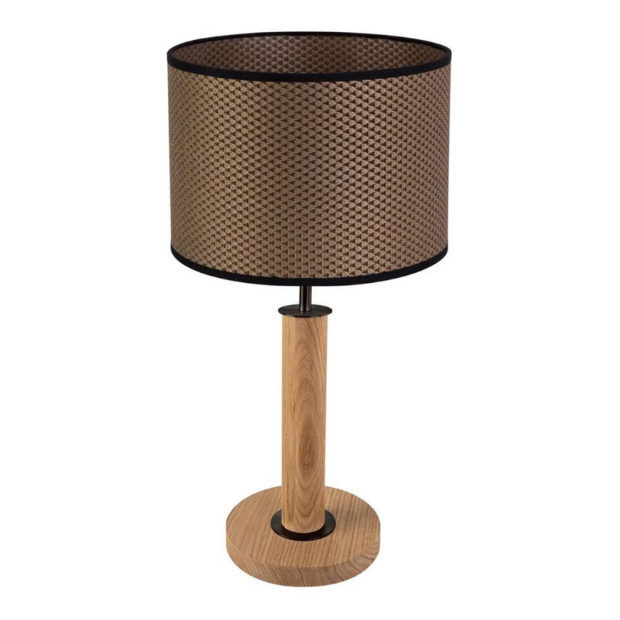 Stolná lampa BENITA 1xE27/60W/230V 48 cm hnedá/dub