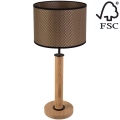 Stolná lampa BENITA 1xE27/60W/230V 61 cm hnedá/dub – FSC certifikované