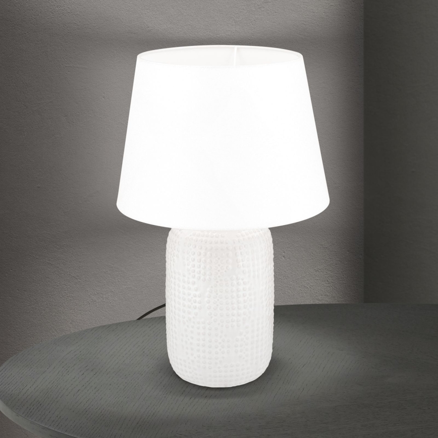 Stolná lampa CORAL 1xE27/40W/230V keramika/biela