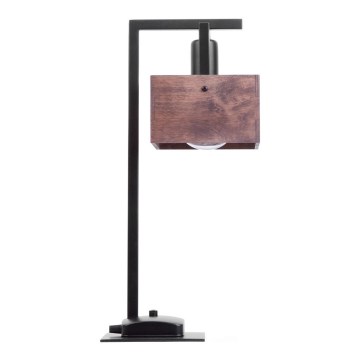 Stolná lampa DAKOTA 1xE27/60W/230V drevo/čierna