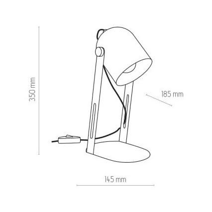 Stolná lampa DAVIS 1xE27/60W/230V biela