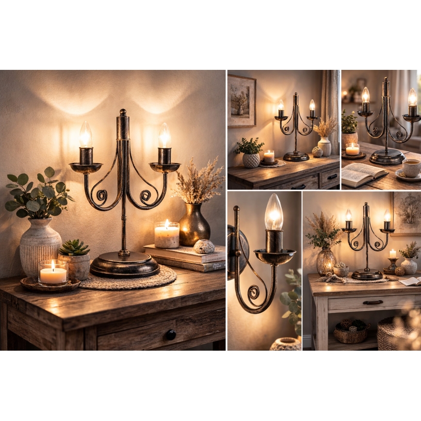 Stolná lampa DONATO 2xE14/40W/230V